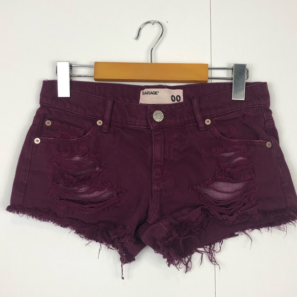 Garage Pants - 3/$30 Garage Festival Distressed Shorts Sz 00